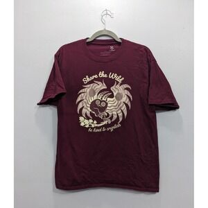 Mothman Graphic Tee Share The Wild Be Kind To Cryptids Shirt sz L Point Pleasant